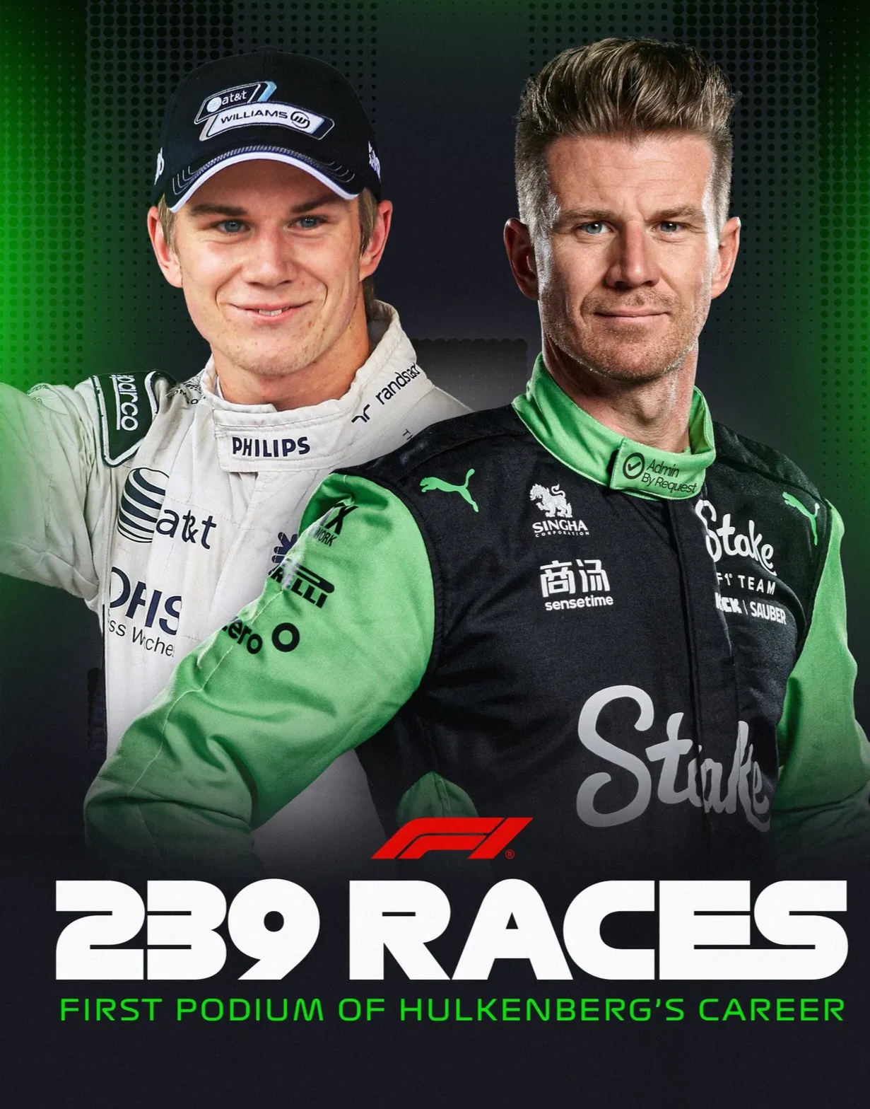 包含索伯车队横扫红牛二队，诺里斯扛起全队的词条